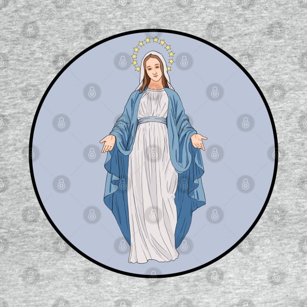 Virgin Mary Circle by gin3art